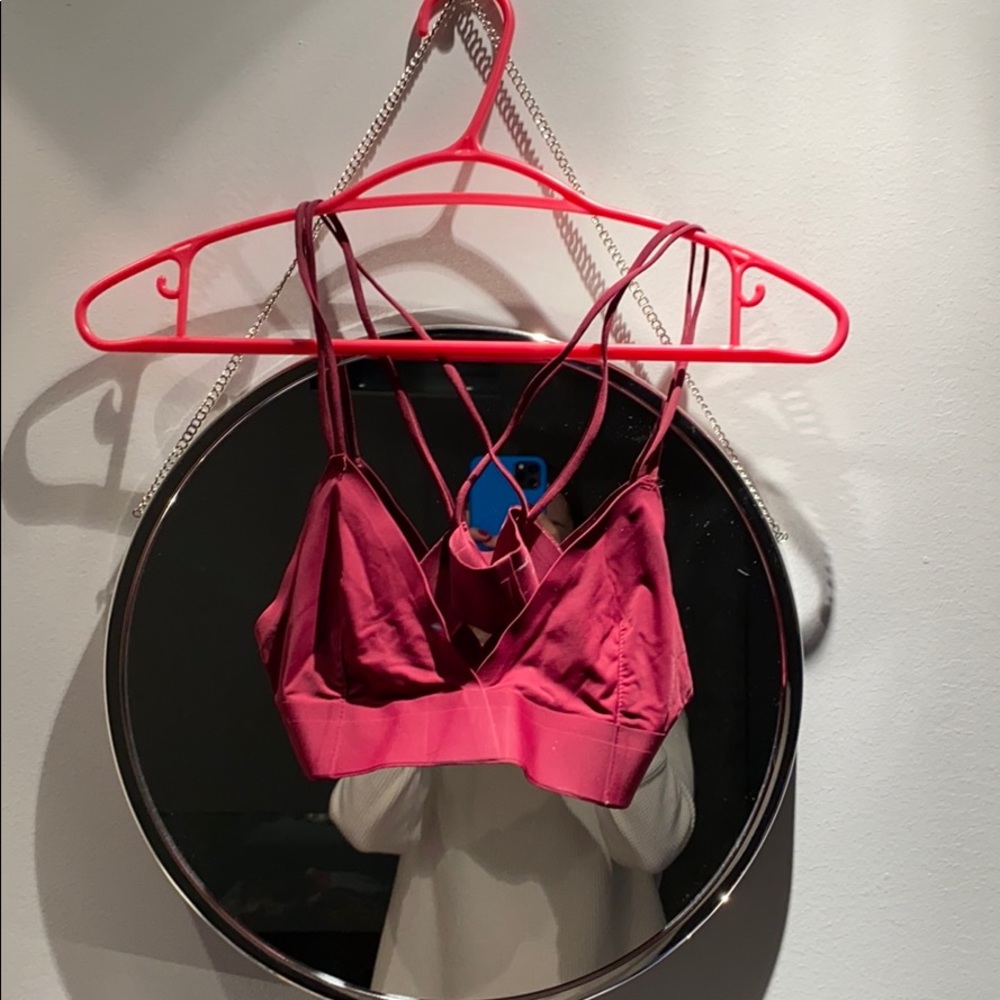 Urban Outfitters Burgundy Strappy Sports Bra